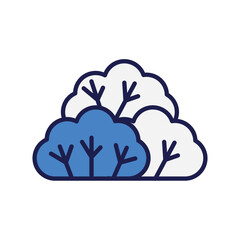 shrubs icon with white background vector stock illustration