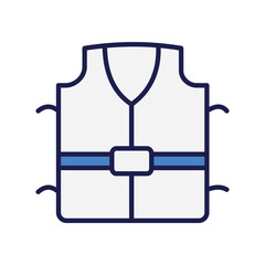 worker jacket icon with white background vector stock illustration