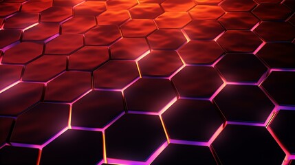 3d hexagon, texture, block, led, perspective, shiny background
