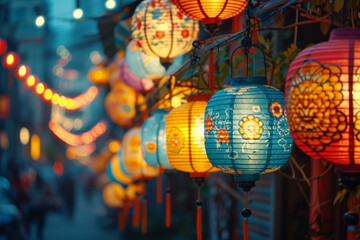 Colorful Lanterns Illuminating Taiwan Festival
