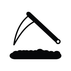 scythe icon with white background vector stock illustration