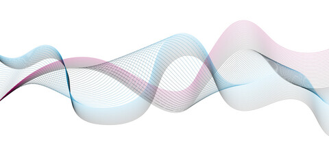 Abstract flowing wave lines background. Design element for technology, science, modern concept vector illustration