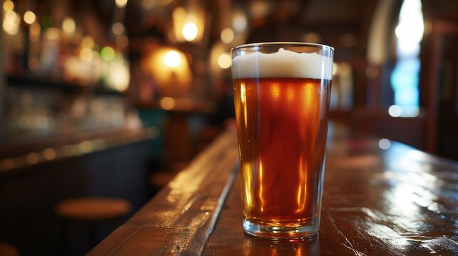 Un verre de bi&egrave;re dans un bar irlandais 