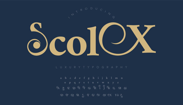 Scolex modern elegant font for a luxury photography brand logo design.
