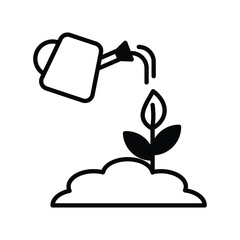 gardening icon with white background vector stock illustration