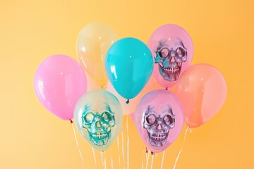 Gothic Elegance: Skull Balloons for a Spooky Celebration.