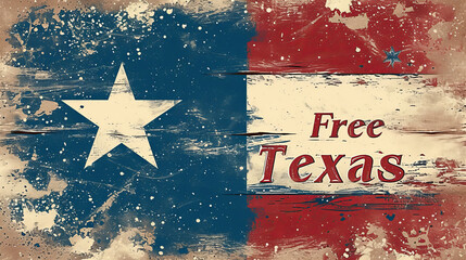 Texas Pride: A Stylized Flag Poster