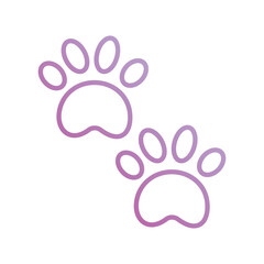 paw icon with white background vector stock illustration