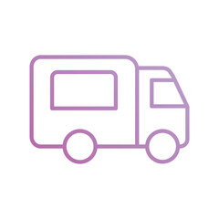 delivery truck icon with white background vector stock illustration