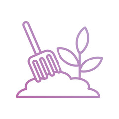 farming icon with white background vector stock illustration