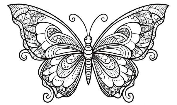 A butterfly with intricate patterns on it's wings