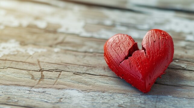 Un c&oelig;ur bris&eacute; pour symboliser la s&eacute;paration