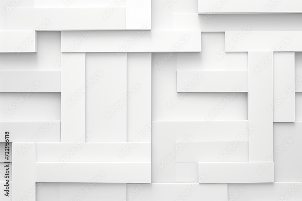 Poster a wall made up of white squares and rectangles. suitable for minimalist designs