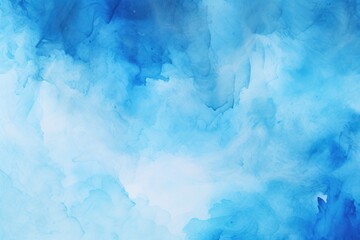 Abstract painting featuring blue and white clouds. Suitable for various artistic and design purposes