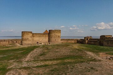 Fototapeta na wymiar A view of Bilhorod-Dnistrovskyi fortress or Akkerman fortress (also known as Kokot) is a historical and architectural monument of the 13th-14th centuries. Bilhorod-Dnistrovskyi. Ukraine