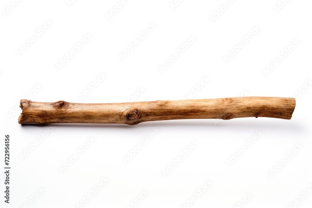 Aufkleber a piece of wood resting on a clean white surface. suitable for various applications