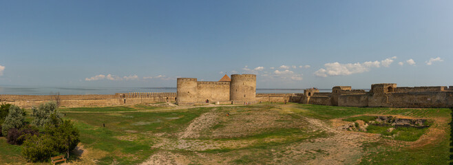 Panorama of Bilhorod-Dnistrovskyi fortress or Akkerman fortress (also known as Kokot) is a historical and architectural monument of the 13th-14th centuries. Bilhorod-Dnistrovskyi. Ukraine