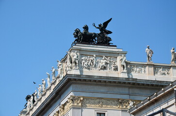 Facade of the Hofburg Palace in Vienna, Austria.