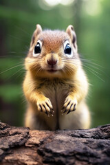 Obraz premium Cartoon illustration of cute chipmunks15