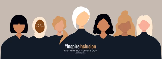 Foto op Plexiglas International Women's Day banner.  InspireInclusion © visio