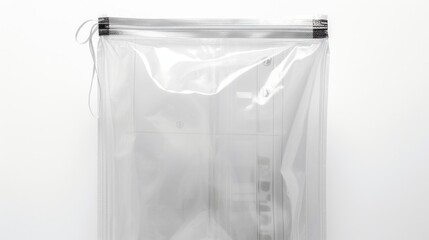 A clear bag with a toothbrush inside. Perfect for travel or organizing personal hygiene items