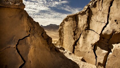 Obraz premium ひび割れた壁