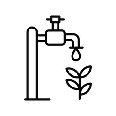 irrigation icon with white background vector stock illustration