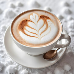 Obraz premium cup of coffee with milk