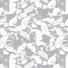 seamless background with birds