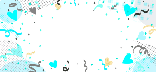 ハートとリボンのフレーム