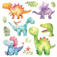 Ai dinosauri illustrazione per bambini 01