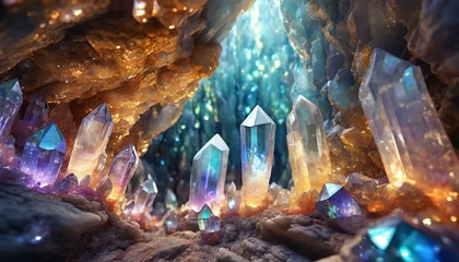 Zelfklevend Fotobehang クリスタルの洞窟 © ベルベットR