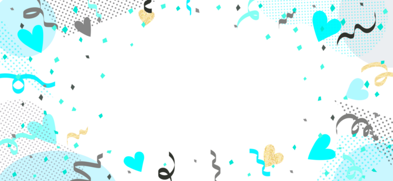 ハートとリボンのフレーム