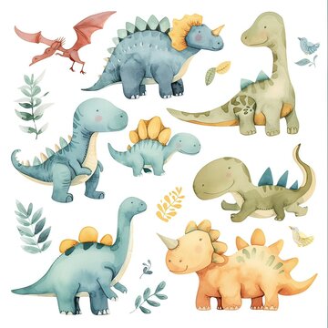 Ai dinosauri illustrazione per bambini 04