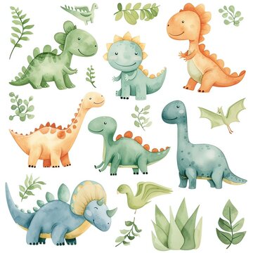 Ai dinosauri illustrazione per bambini 03