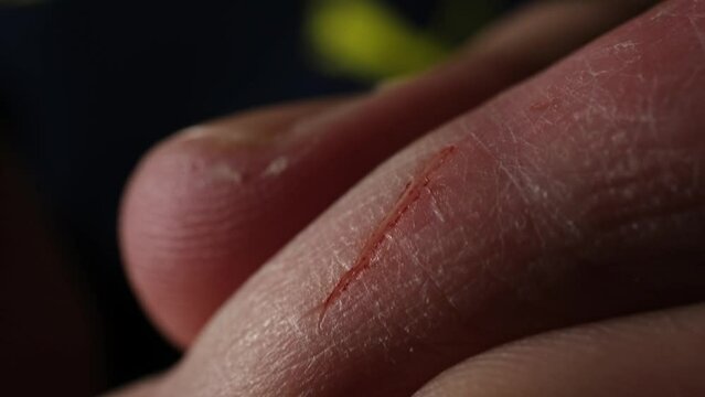 close up of a finger touching a finger