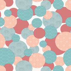 seamless pattern with flowers and hearts