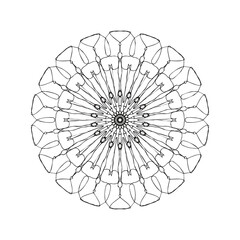 Circular flower mandala pattern for Henna, Mehndi, tattoo, decoration