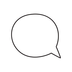 Speech bubble drawn with thin line. Line art icon png clipart isolated on transparent background