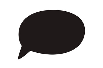 Speech bubble drawn in flat art style. Icon png clipart isolated on transparent background