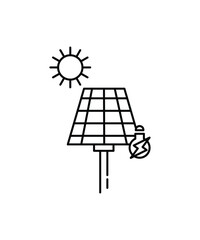 solar penal icon, vector best line icon.