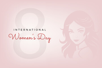 Woman's Day Paper style Banner to Celebrate International Woman's Day