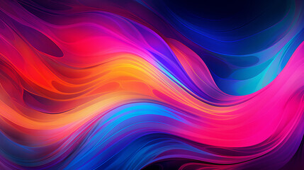 
a neon abstract background pulses with vibrant hues, creating a visually striking display of electrifying colors that dance and blend in a mesmerizing pattern - obrazy, fototapety, plakaty
