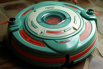 Closeup of Robot Vacuum Cleaner, Modern Household Cleaning Technology and Innovation Concept