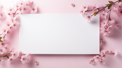 a white rectangular object with pink flowers around it