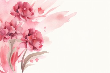 Fototapeta premium Watercolor women's day design. flower design for women's day. watercolor flower with the text women's day