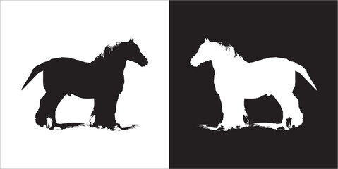 Illustration vector graphics of horse icon