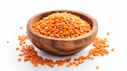 Fototapeta na wymiar Red lentils groats