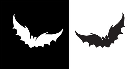 Illustration vector graphics of bat icon - obrazy, fototapety, plakaty