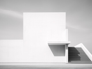 a white building with stairs